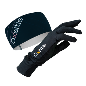 Bandeau bleu rose + gants légers