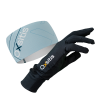 Bandeau light blue + light gloves