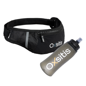 Bundle gravity runbelt noir bleu + flask