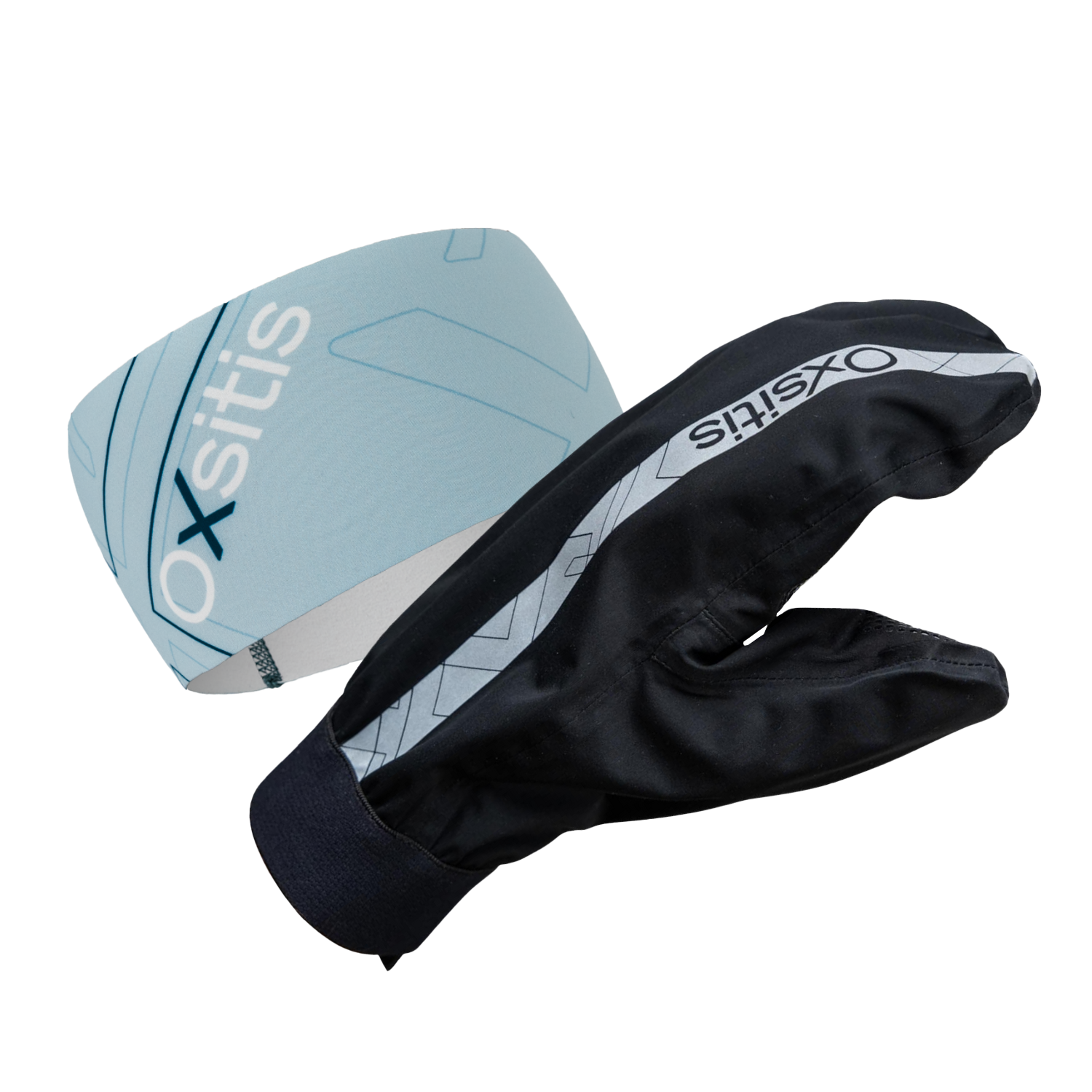 Bandeau light blue + moufles stratus