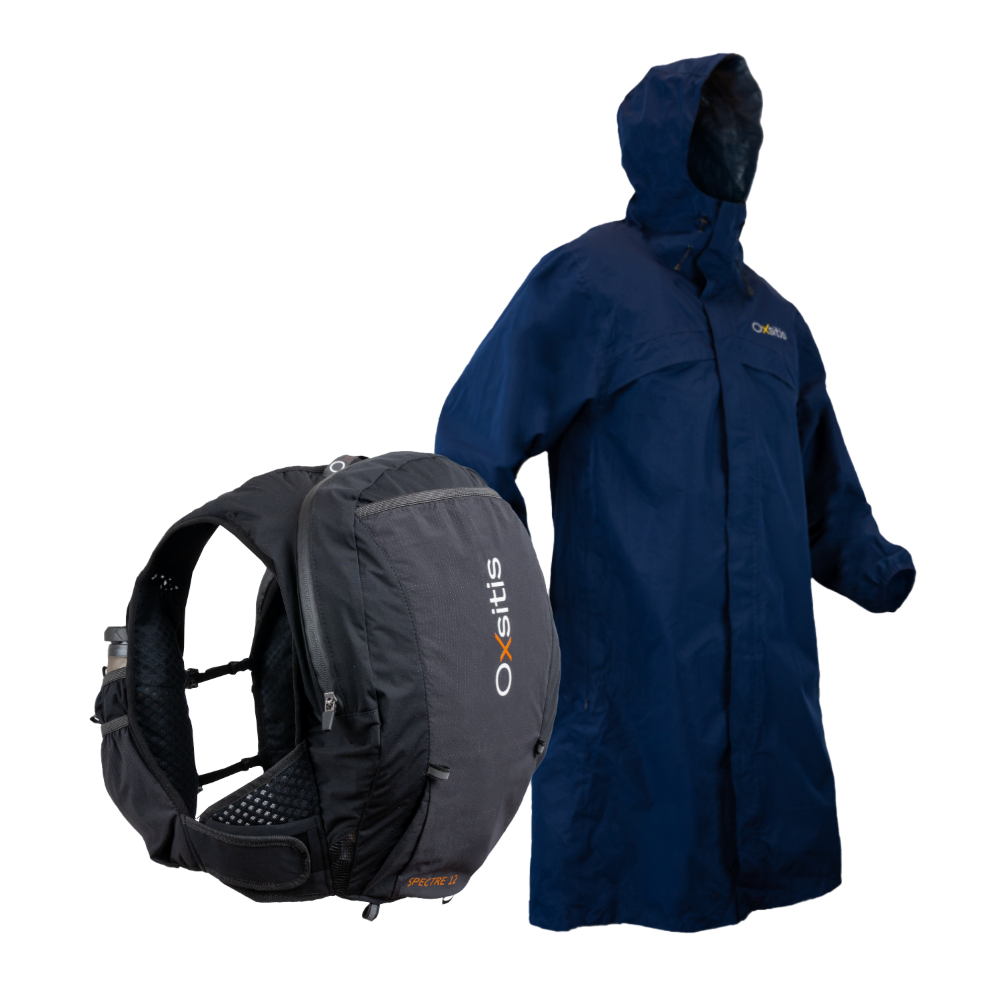 Poncho cirrus + spectre 12 noir orange